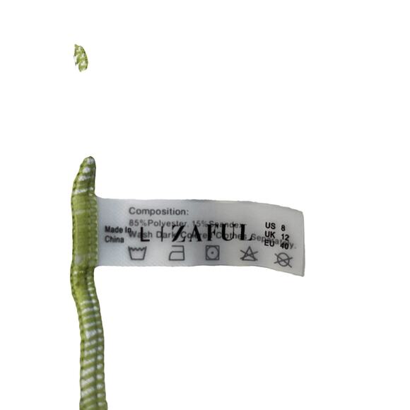 Zaful Green Ribbed Ruffle Bikini Top | Size L - Picture 3 of 3